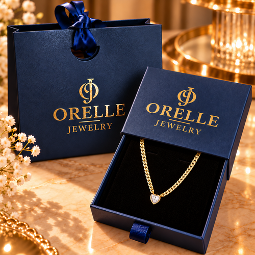 Gold-Tone Crystal Heart Chain Necklace