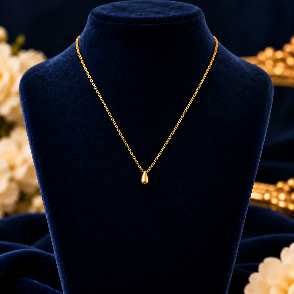 Gold-Tone Water Drop Necklace