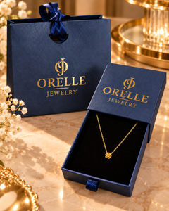 Gold-Tone Mini Flower Necklace in Orelle packaging