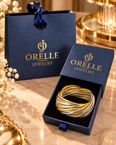 Gold-Tone & Silver-Tone Multi-Strand Bracelet With Magnetic Clasp in Orelle packaging